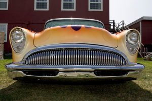 "Car on display with custom grill and headlights, flamed paint job-please advise on usage, any feedback appreciated-"